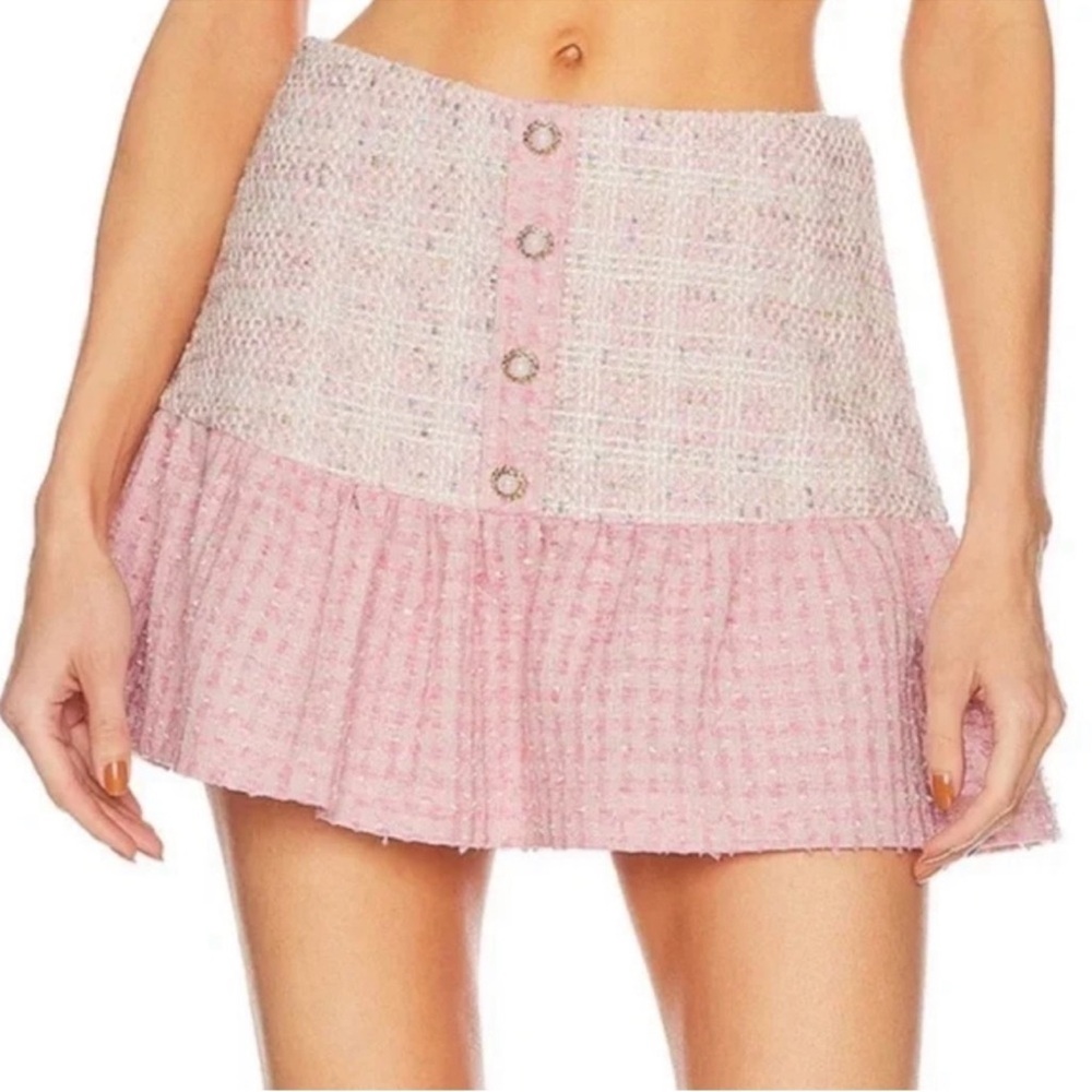 Amanda Uprichard Braswell Skort Pink Tweed